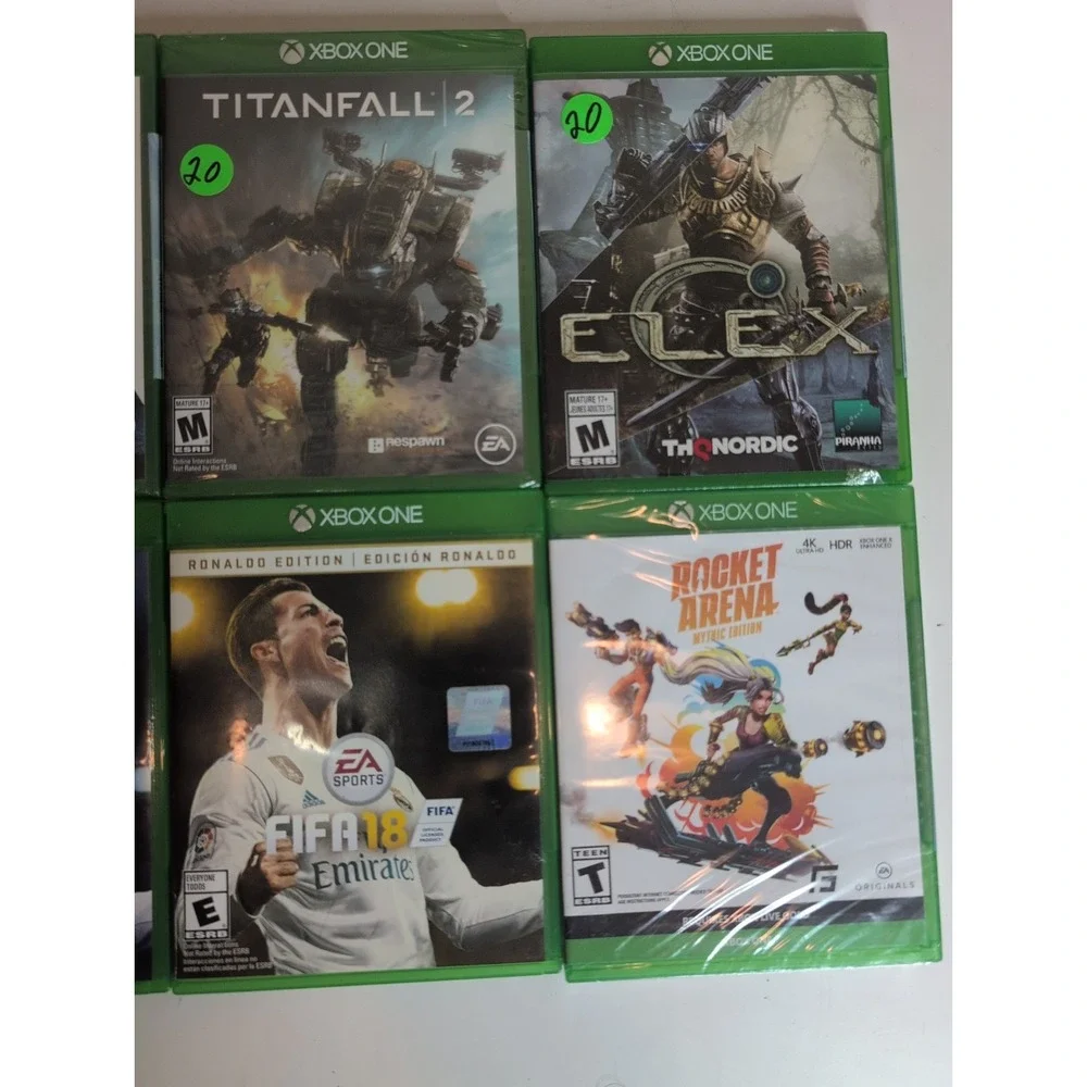 Mixed Lot Of 8 Xbox One Games Madden 15 19 Anthem Titanfall 2 FIFA 18 Ronaldo Ed